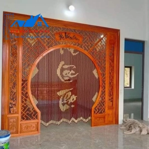 Các Mẫu Rèm Hạt Gỗ Trang Trí Hoa Văn