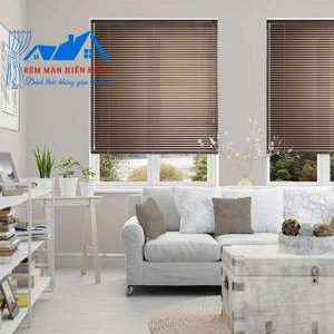 Rèm Sáo Lá Nhôm Ánh Kim Màu Nâu Giá Rẻ