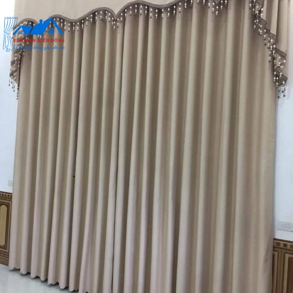 Mẫu Rèm Cổ Điển Xám Nâu - Vàng