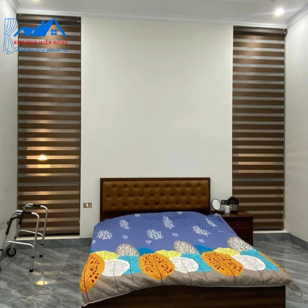 Rèm Vải Trơn Kết Hợp Rèm Cầu Vồng Sang Trọng