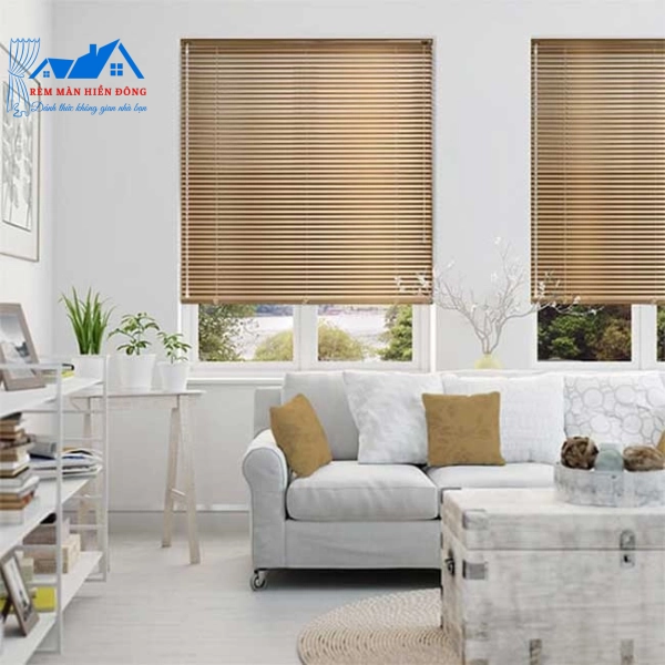 Rèm Lá Nhôm Phòng Khách Màu Vàng Đồng Giá Rẻ