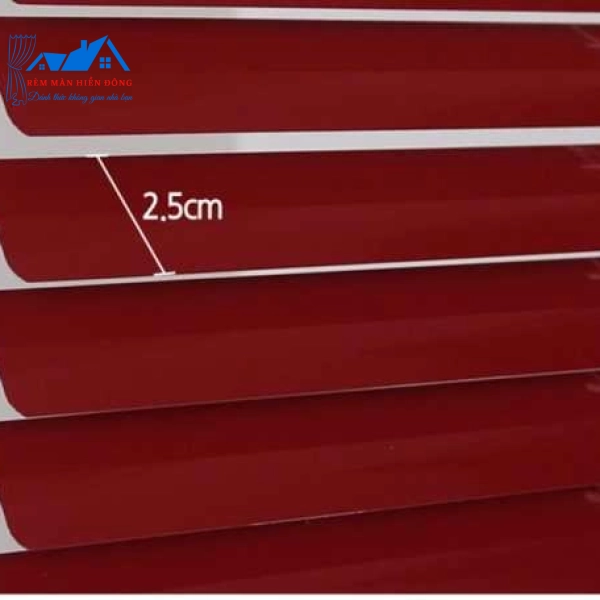 Rèm Sáo Nhôm Chống Nắng Màu Đỏ Đô